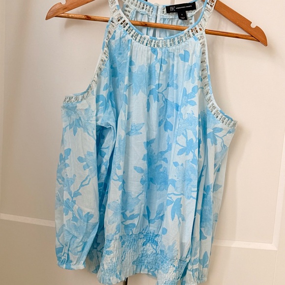 INC International Concepts Light Blue Floral Tank Top - Picture 1 of 6